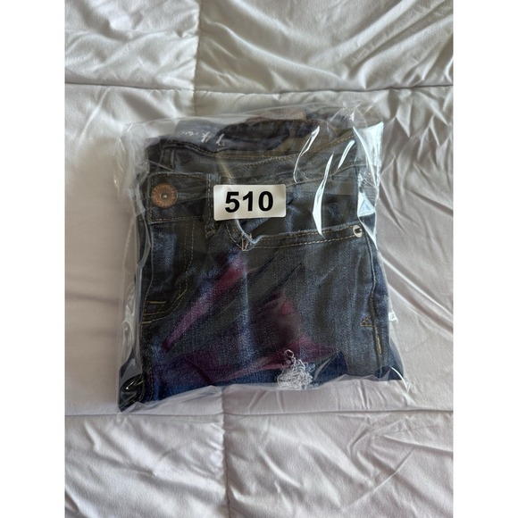 Aeropostale Size 000 Bayla Skinny Crop Jegging blue distressed Jeans, 25" Inseam - Picture 9 of 9